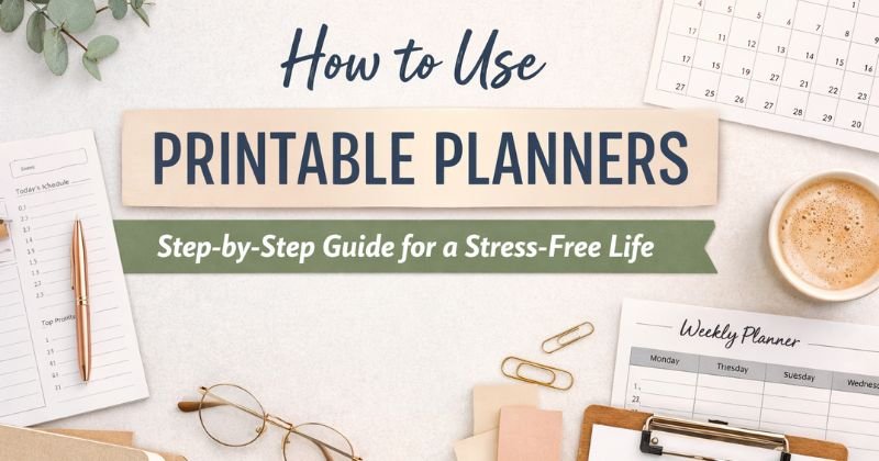 How to Use Printable Planners (Step-by-Step Guide for a Stress-Free Life)